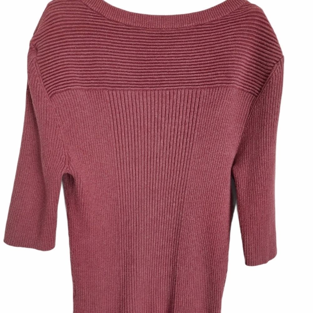 FREE People Ribbed  Knit Burt Orange Top sz M - Picture 3 of 7